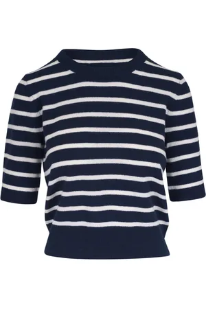 VERONICA BEARD Gestreifter Pullover aus Kaschmir