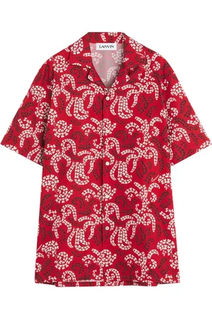 Lanvin Hemd mit Blatt-Print