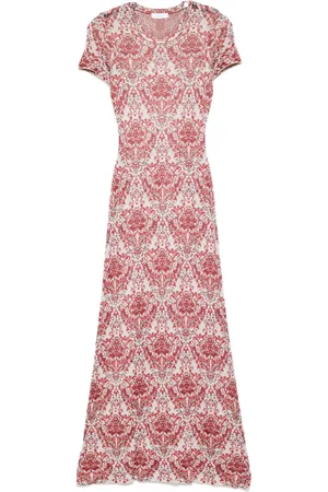 Paco rabanne Gestricktes Maxikleid aus Paisley-Jacquard