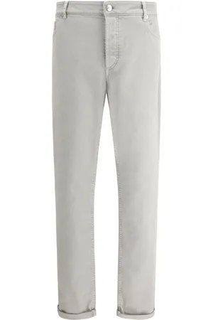 Brunello Cucinelli Straight-Leg-Hose mit Applikation