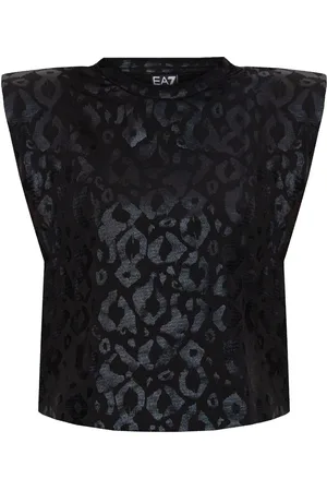 EA7 T-Shirt mit Leoparden-Print