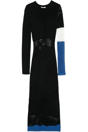 Patrizia Pepe Midikleid mit Lochstrickmuster