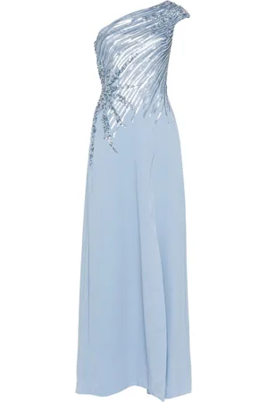 Saiid Kobeisy Einschultriges Maxikleid mit Pailletten