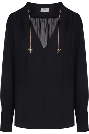 Elisabetta Franchi Seidenbluse mit V-Ausschnitt