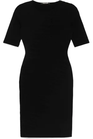 Roberto Cavalli Minikleid mit Lochstrickmuster