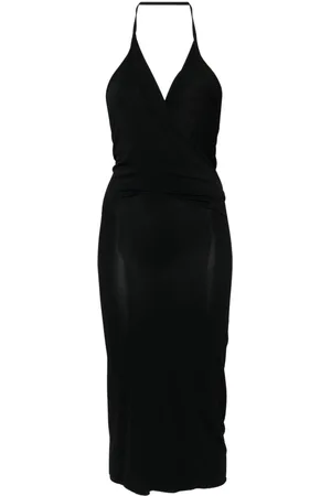 Rick Owens Drapiertes Rose Midikleid