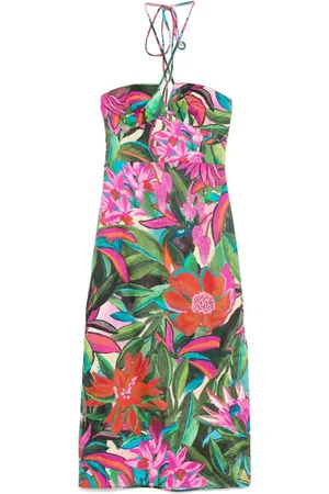 Farm Rio Midikleid mit Blumen-Print