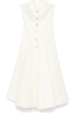 NISSA Besticktes Jacquard-Midikleid