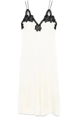Jil Sander Midikleid mit Spitzenbesatz