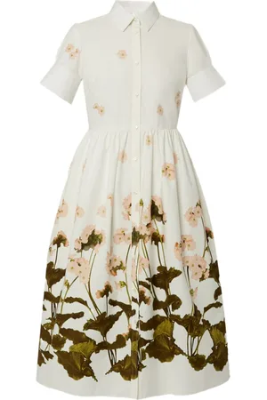 Erdem Midikleid mit kurzen Ärmeln