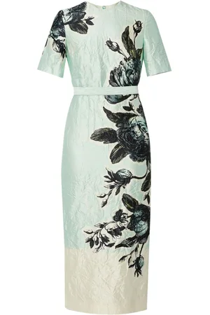 Erdem Midikleid mit kurzen Ärmeln