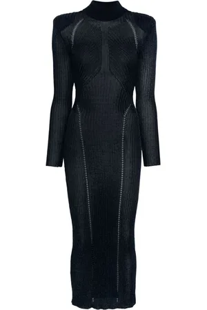 Self-Portrait Maxikleid aus Lurex-Strick