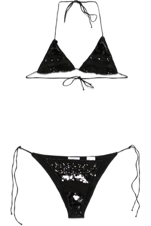 Oseree Gestreifter Mikro-Bikini mit Pailletten