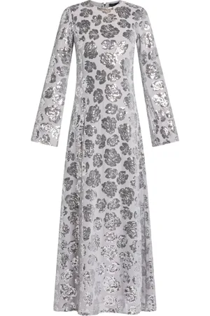ROTATE Chiffon-Maxikleid mit Pailletten