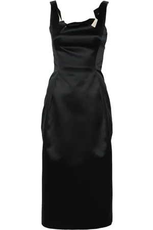 Viktor & Rolf Midikleid mit ungesäumten Kanten