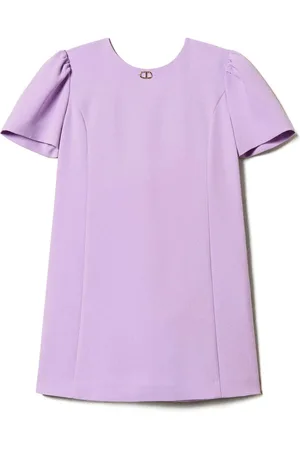 Twin-Set Kleid mit Logo-Schild
