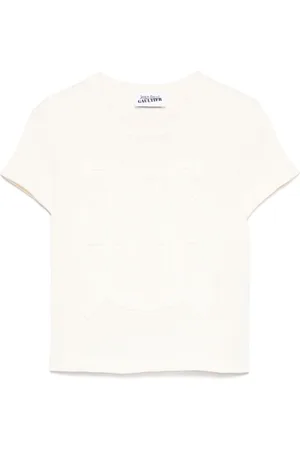 Jean Paul Gaultier Waffle T-Shirt mit Logo-Prägung