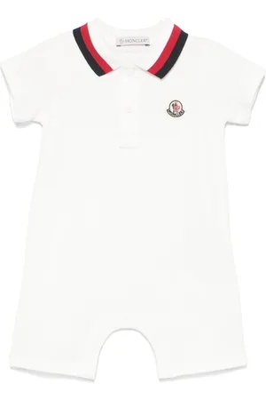 Moncler Strampler mit Logo-Patch