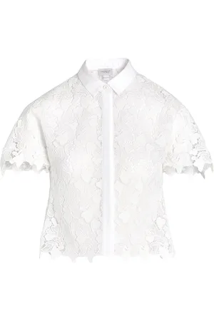Giambattista Valli Cropped-Bluse aus Makramee