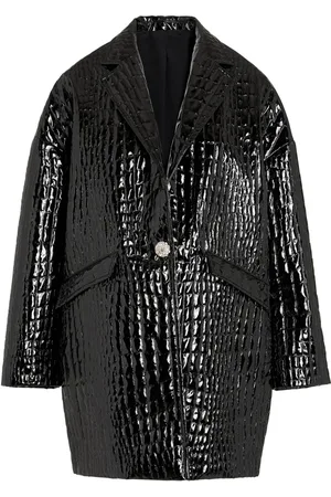 Giambattista Valli Mantel mit Kroko-Effekt