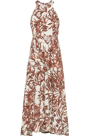 Brunello Cucinelli Maxikleid mit Herbarium-Print