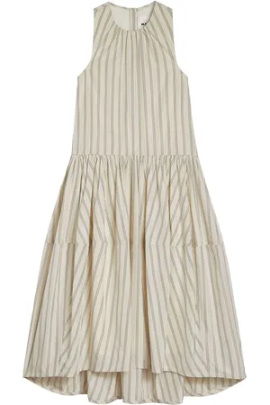 Jil Sander Gestreiftes Midikleid