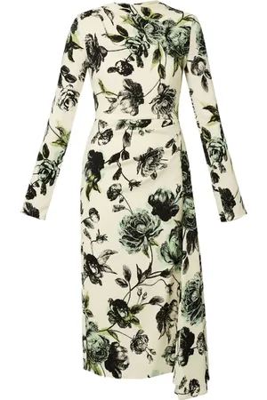 Erdem Midikleid mit drapiertem Ausschnitt