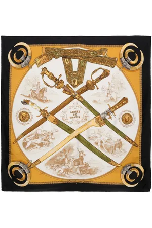 Hermès 1970s Armes de Chasse Schal aus Seide