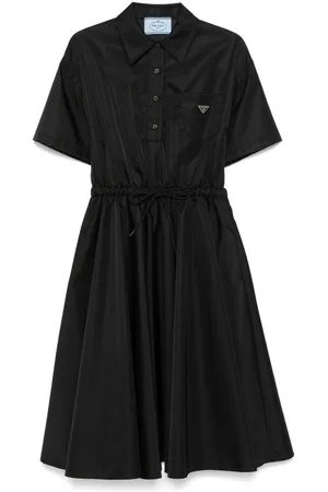 Prada Midikleid mit Triangel-Logo