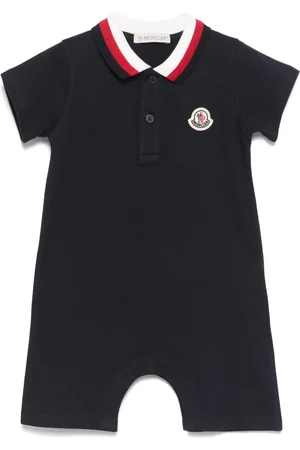 Moncler Strampler mit Logo-Patch