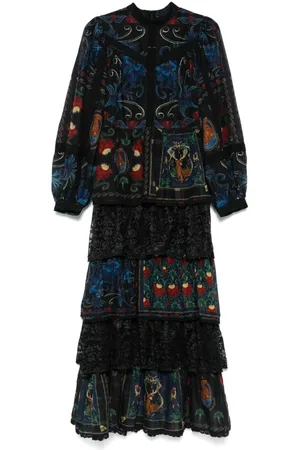 Farm Rio Arabesque Scarves Maxikleid