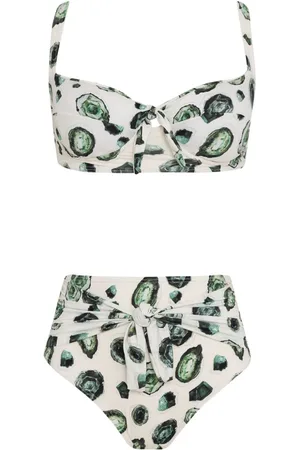 Brigitte Bikini mit Smaragd-Print