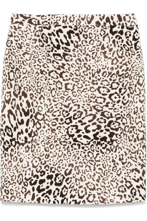 Alessandra Rich Minirock aus Seide mit Leoparden-Print