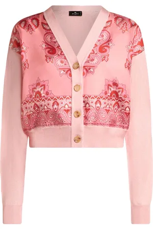Etro Cardigan mit Print-Einsatz