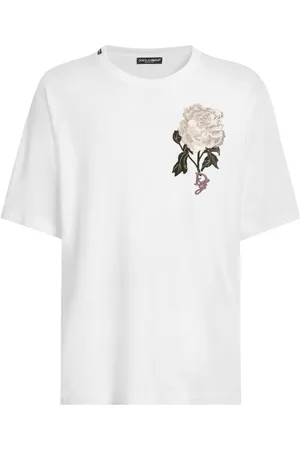 Dolce & Gabbana T-Shirt mit Rosenstickerei