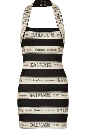 Balmain Minikleid aus Logo-Jacquard