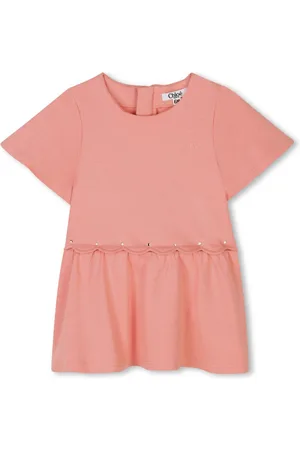 Chloé Kleid mit Logo-Stickerei