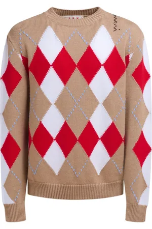 Marni Pullover mit Argyle-Intarsienmuster