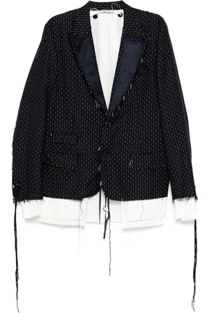 midorikawa Blazer mit ungesäumten Kanten