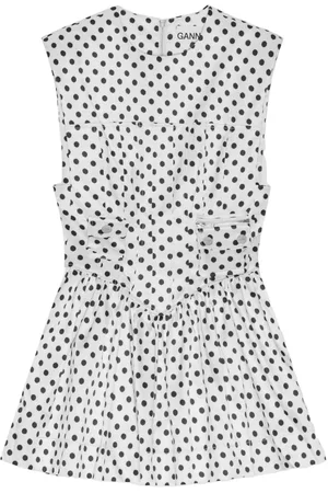 Ganni Minikleid mit Polka Dots