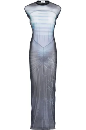 Jean Paul Gaultier Semi-transparentes Maxikleid