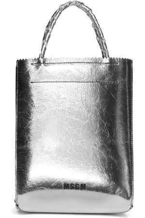 Msgm Shopper im Metallic-Look