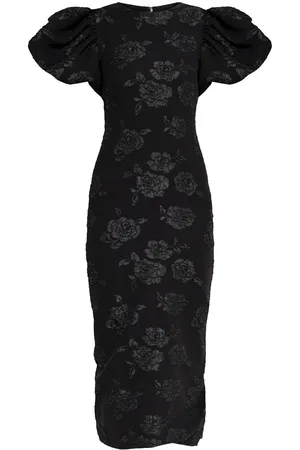 ROTATE Midikleid mit Jacquardmuster