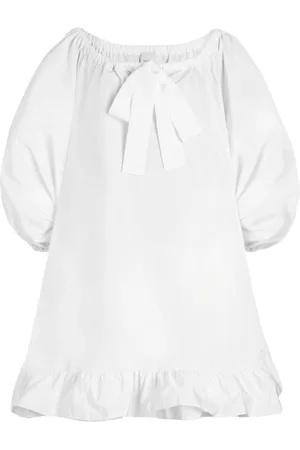 Patou Midikleid mit Rüschensaum
