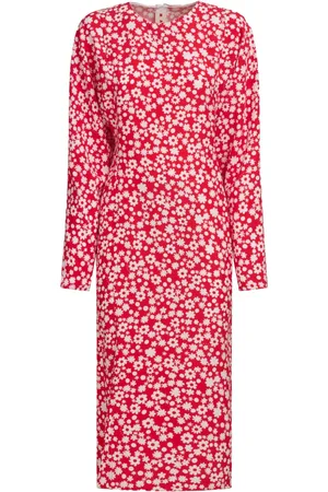 Marni Midikleid mit Blumen-Print