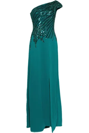 Saiid Kobeisy Einschultriges Maxikleid mit Pailletten