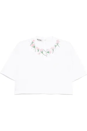 Miu Miu 2021 T-Shirt mit Blume
