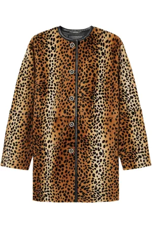 VERSACE Mantel mit Leoparden-Print