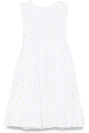 Il gufo Kleid mit Blumenstickerei