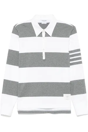Thom Browne Poloshirt mit Rugby-Streifen